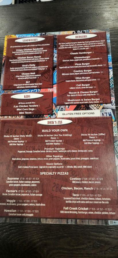 Dick's on 12 Menu image 4